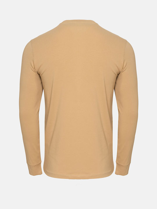 Karl Lagerfeld Crewneck Men's Long Sleeve Blouse Sand