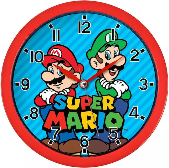 Disney Ceas de Perete pentru Copii Super Mario 25εκ.