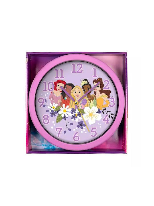 Disney Детски стенен часовник Princess 25εκ.