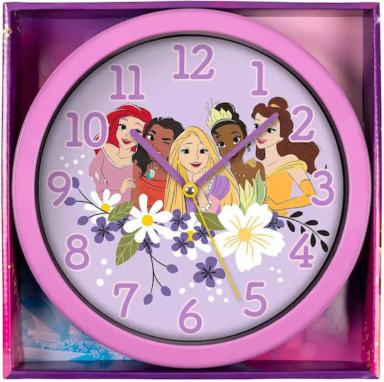 Disney Παιδικό Ρολόι Τοίχου Princess 25εκ.