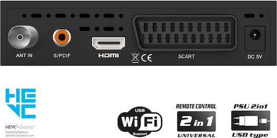 Edision Picco T265 Pro HD Ψηφιακός Δέκτης Mpeg-4 SD (480p) Σύνδεσεις SCART / HDMI / USB