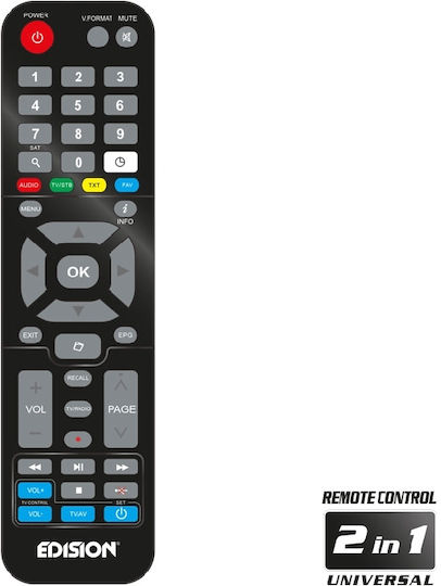 Edision Picco T265 Pro HD Ψηφιακός Δέκτης Mpeg-4 SD (480p) Σύνδεσεις SCART / HDMI / USB