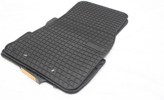 Refref Set of Front and Rear Mats 4pcs Tray Type for Renault Coupe BMW Series 4 Hyundai Coupe 2013-2020 Black