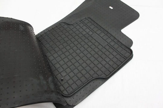 Refref Set of Front and Rear Mats 4pcs Tray Type for Fiat Punto Black