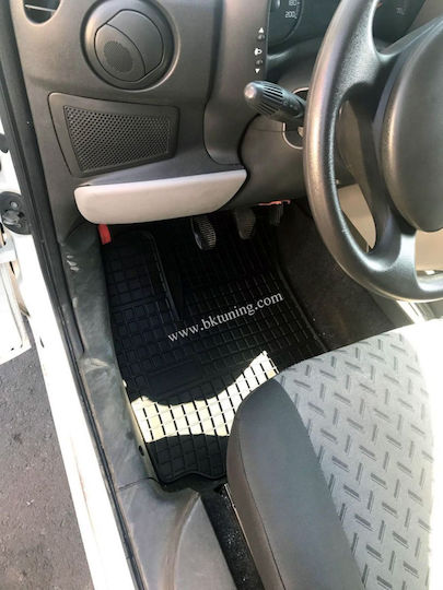 Refref Front Mats 2pcs Tray Type for Fiat Doblo 2001-2008 Black