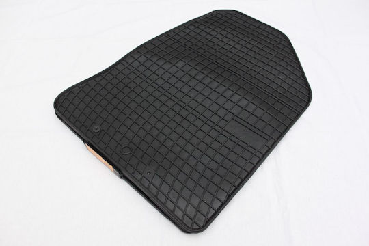 Refref Set of Front and Rear Mats 4pcs Tray Type for Hyundai Elantra 2016+ Black