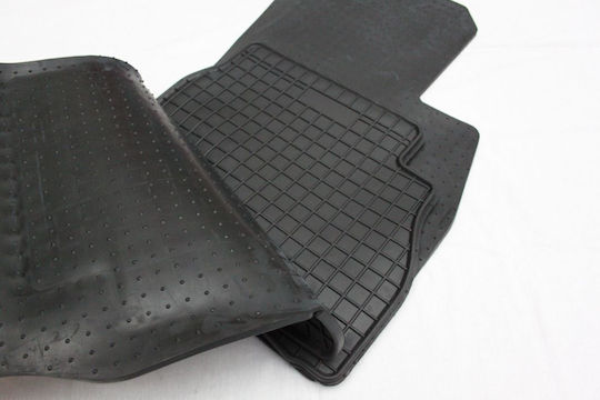 Refref Set of Front and Rear Mats 4pcs Tray Type for Opel Combo Fiat Doblo 2010+ Black