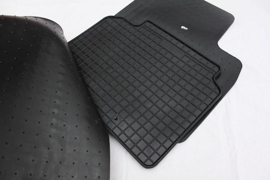 Refref Set of Front and Rear Mats 4pcs Tray Type for Hyundai Elantra 2016+ Black