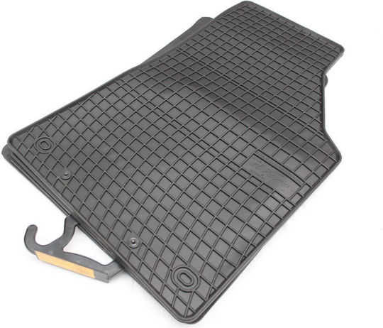 Refref Set of Front and Rear Mats 4pcs Tray Type for Jeep Cherokee 2014+ Black