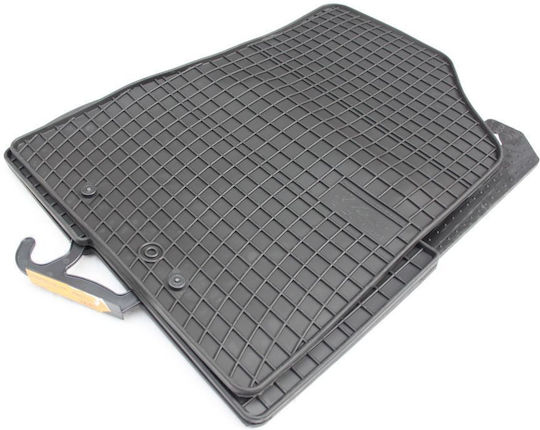 Refref Set of Front and Rear Mats 4pcs Tray Type for Kia Sorento 2012-2015 Black