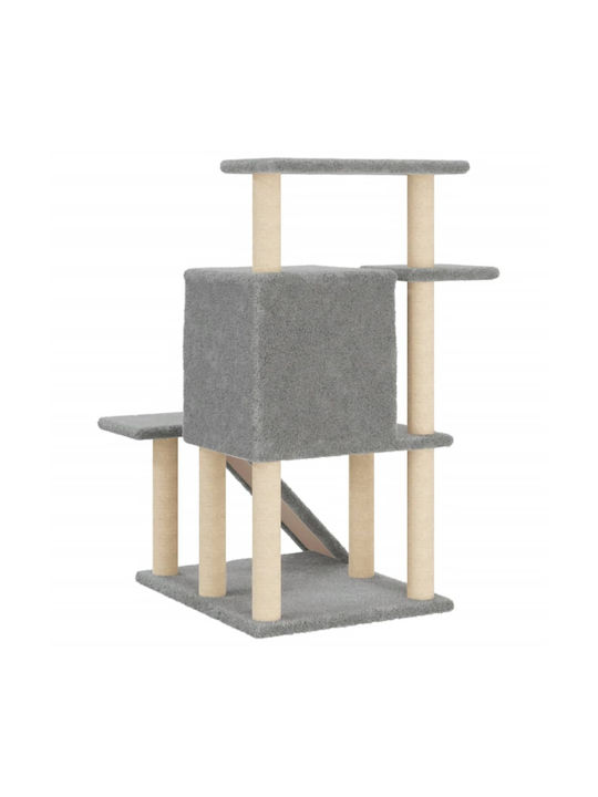 vidaXL Kratzbaum Katzenbäume Gray 4 Ebenen 74x61x97cm