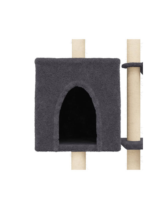vidaXL Scratching Post Cat Trees Gray 5 levels 72x34.5x145cm