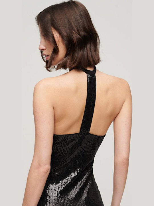 Sommer Midi Abendkleid Schwarz