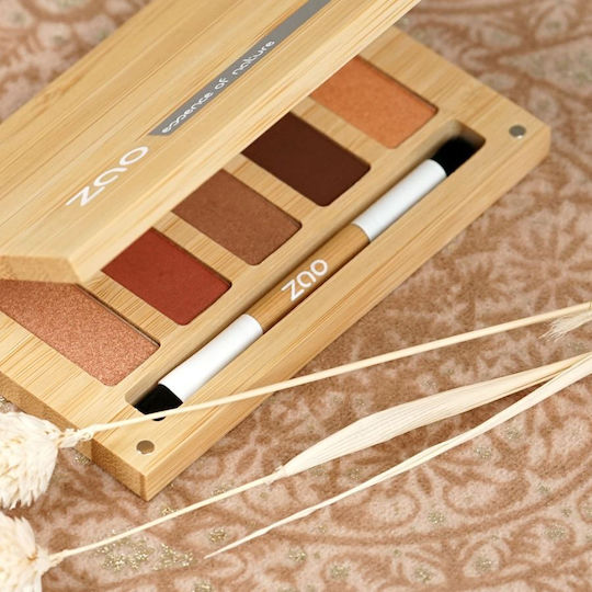 Zao Organic Makeup Zao Paletă cu Farduri de Pleoape Matifiant Formă Solidă Pearly, Matte, Ultra Shiny 6.5gr