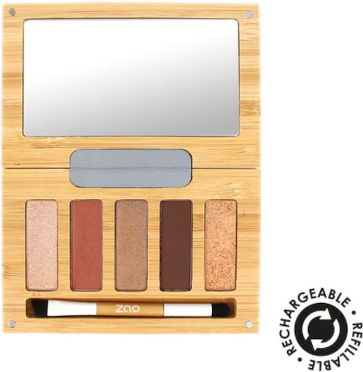 Zao Organic Makeup Zao Paletă cu Farduri de Pleoape Matifiant Formă Solidă Pearly, Matte, Ultra Shiny 6.5gr