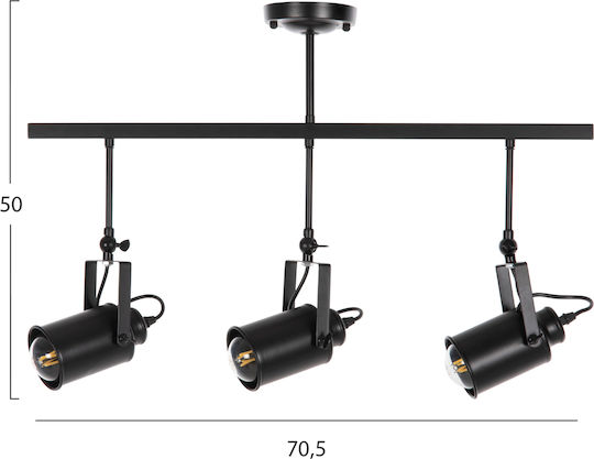 Freebox LED Висящо Таванно Осветително Тяло Черно 8x8x13см