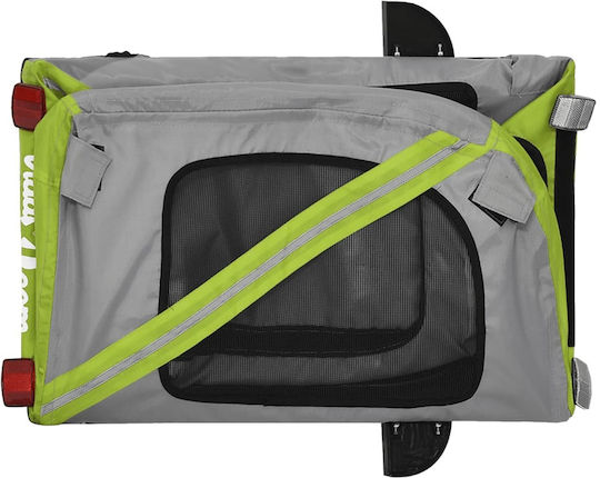 vidaXL Dog Carrying Green Bicycle Trailer for 45kg Pets L134xW72xH68cm