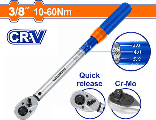 Wadfow Torque Wrench 3/8" 10-60 Nm 30.5cm