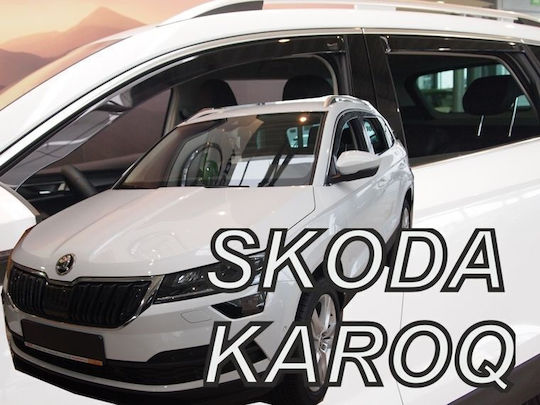 Set of Windbreakers Front and Rear Car for Skoda Karoq 4pcs