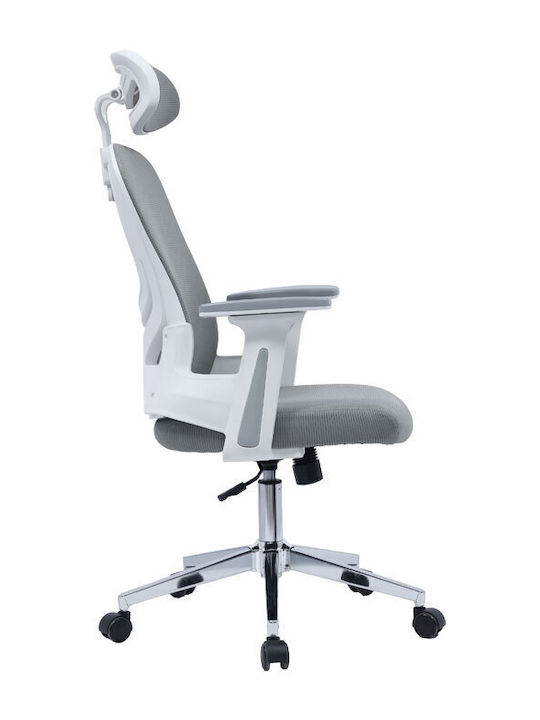 Pakketo Ignatius Executive Chair With Adjustable Arms Light Grey