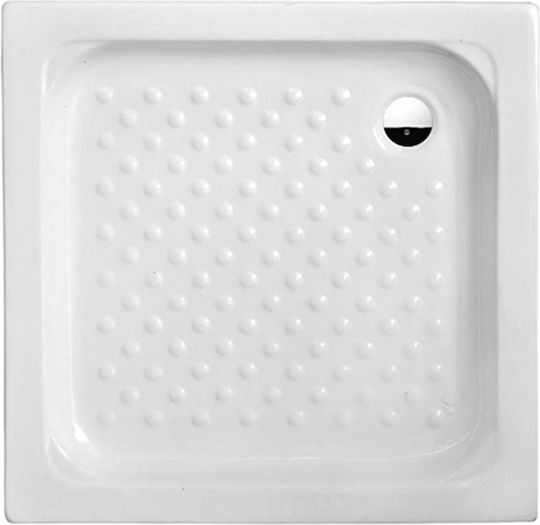 Olympia Quadratisch Porzellan Dusche x90cm Weiß