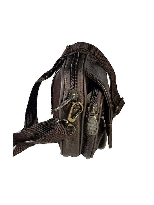 AC Leather Men's Bag Shoulder / Crossbody Brown