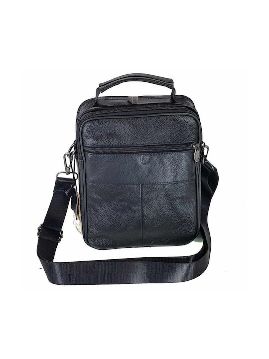 Herren Ledertasche Schulter / Crossbody Schwarz