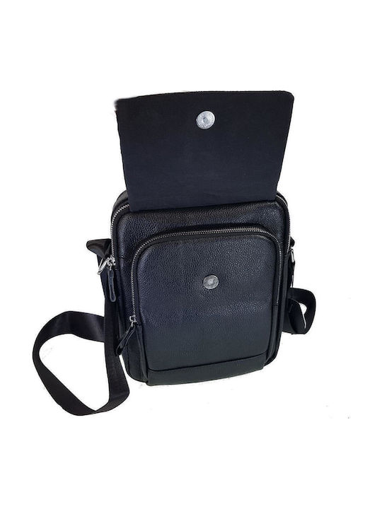Piele Geantă pentru bărbați De umăr / tip crossbody Neagră