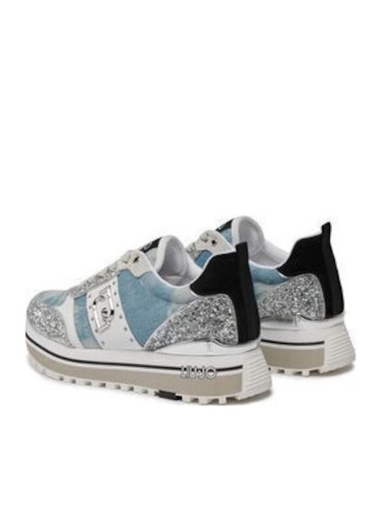Liu Jo Maxi Wonder 71 Flatforms Sneakers Denim / Silver