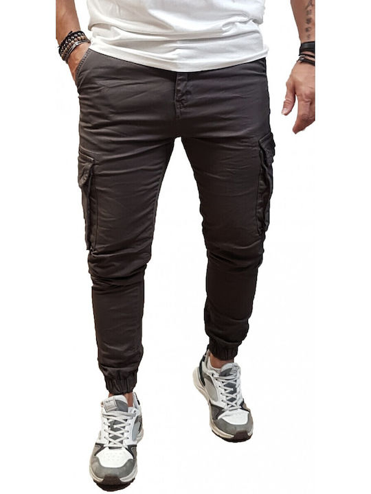 Trousers in Slim Fit Dark Grey