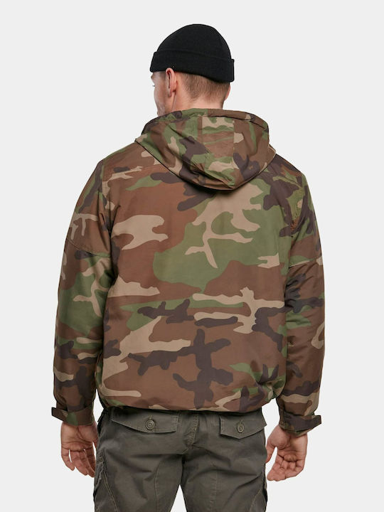 Brandit Herren Winter Jacke Winddicht Olive Camo