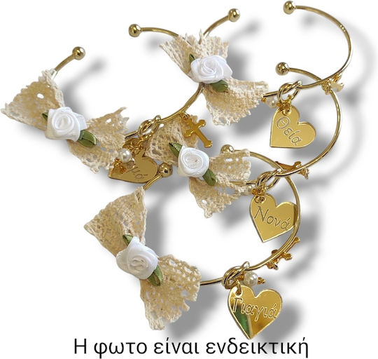 The Art of Beading Christening Charm Bracelet White 2pcs