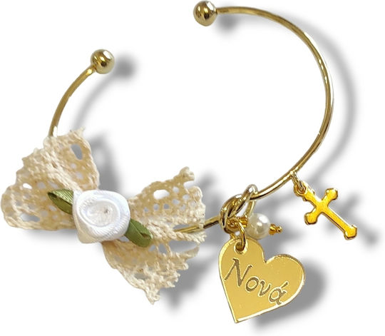The Art of Beading Christening Charm Handcuff Metal White 1 Pieces MARTYRIKA61G