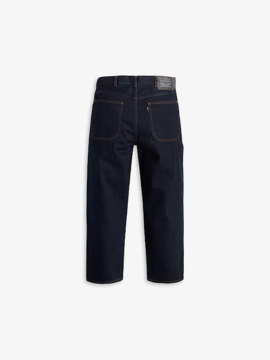 Skate Ανδρικό Παντελόνι Τζιν Cropped με Loose Straight Εφαρμογή Μπλε