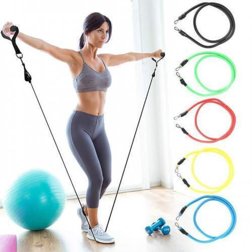RPM Power Röhrenförmige Bänder für das Training mit Griffen Set 5Stück Mehrfarbig