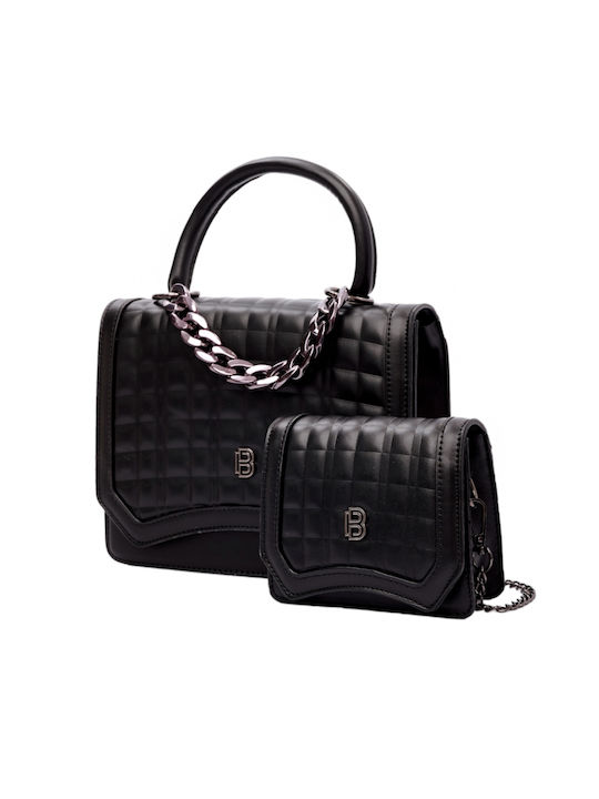 Bag to Bag Γυναικεία Τσάντα Ώμου Black Silver