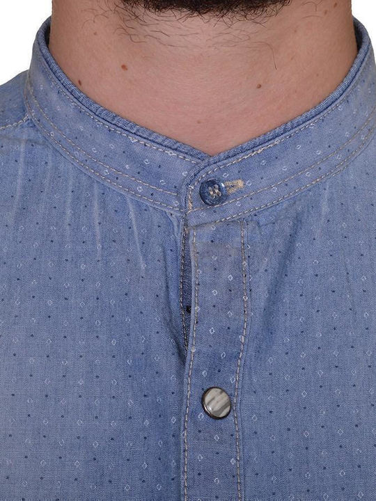 Long-sleeved Denim Shirt Light Blue