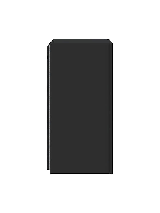 Cabinet Perete cu LED Negru 30.5x35x70cm