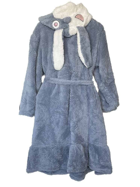 Fuanna Winter Women's Fleece Robe Grey