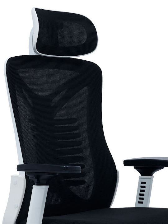 Pakketo Andrew Executive Office Chair With Recline And Adjustable Arms Black-White