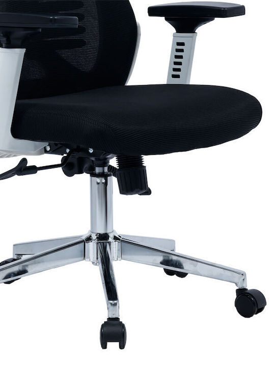 Pakketo Andrew Executive Office Chair With Recline And Adjustable Arms Black-White