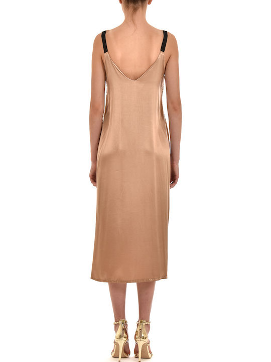 Rochie De Vară Pentru Femei Midi Bej