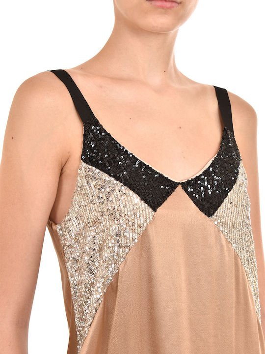 Rochie De Vară Pentru Femei Midi Bej
