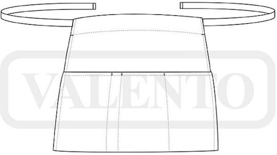 Valento Waiter Waist Apron Coffee Gray