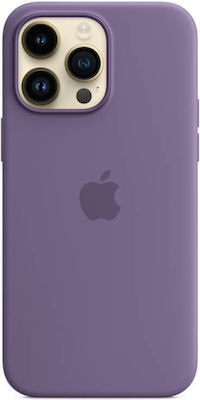 Apple Leather Case with MagSafe Coperta din spate Piele Violet (iPhone 14 Pro Max)