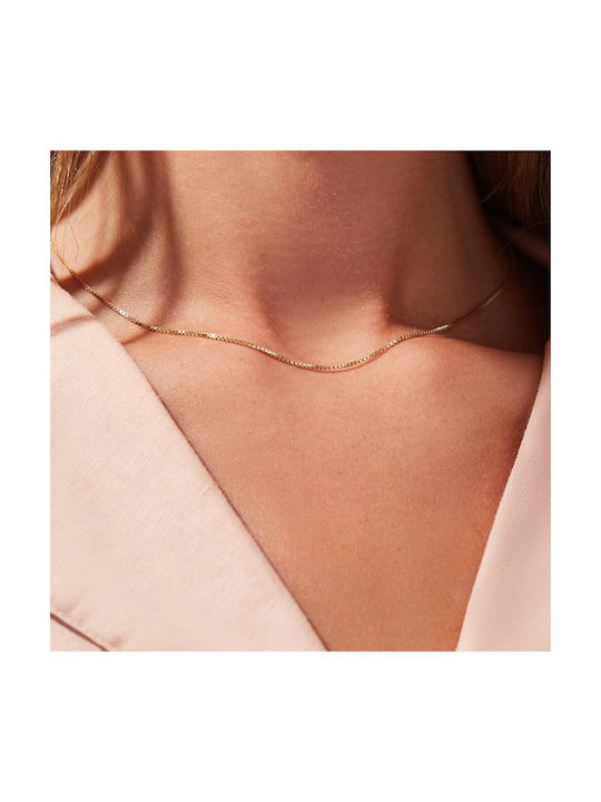 Chain Neck from Steel Gold-plated Thin Thickness 1.2mm