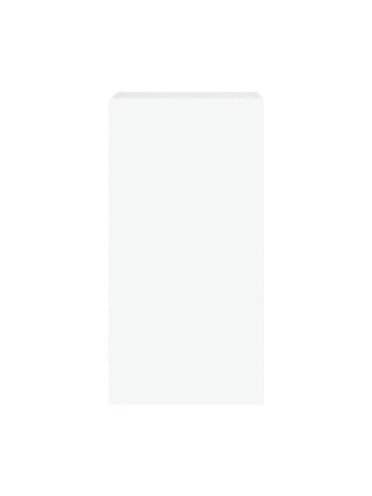 Wall Living Room Display Cabinet made of Particleboard with Glass & Lighting White 40.5x35x80cm