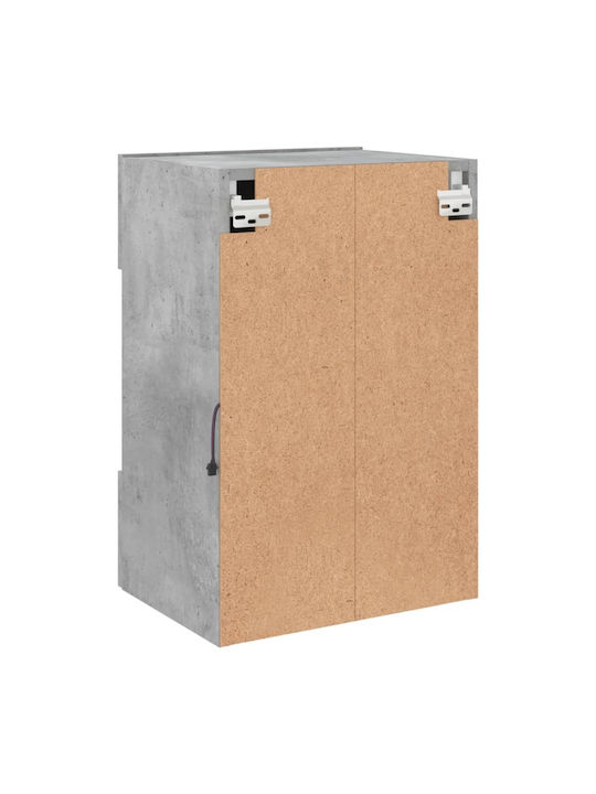 Wand Wohnzimmer Vitrine aus Spanplatte mit Glas & Beleuchtung Grey 40x30x60.5cm