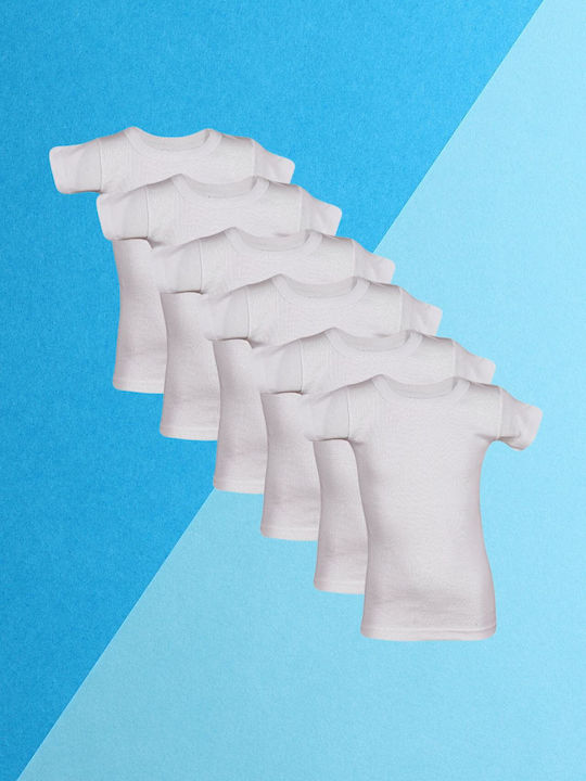 Onurel Kinder-Set mit Unterhemden White 6Stück