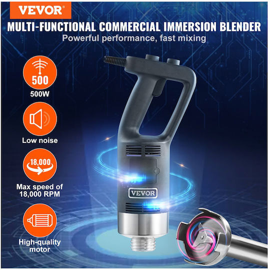 Vevor Commercial Hand Blender 500W with Shaft 508mm